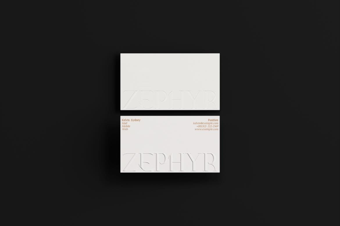 Embossed Debossed Card Mockup