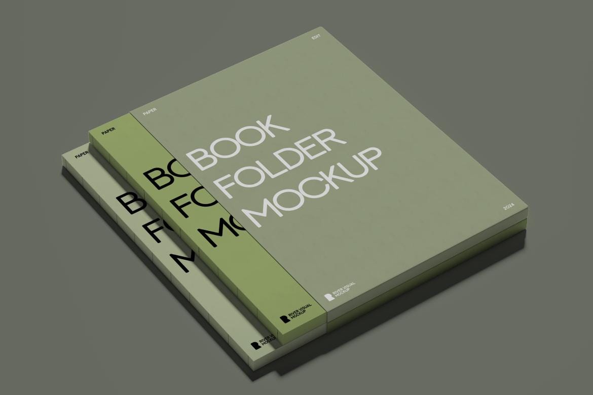 Book Folder Mockup Branding Mockup