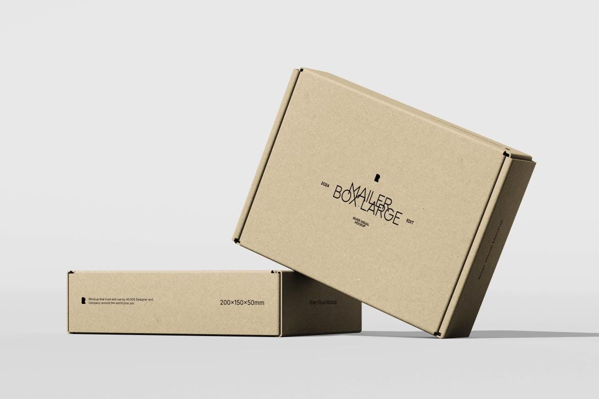 Mailer Box Large Size Mockup