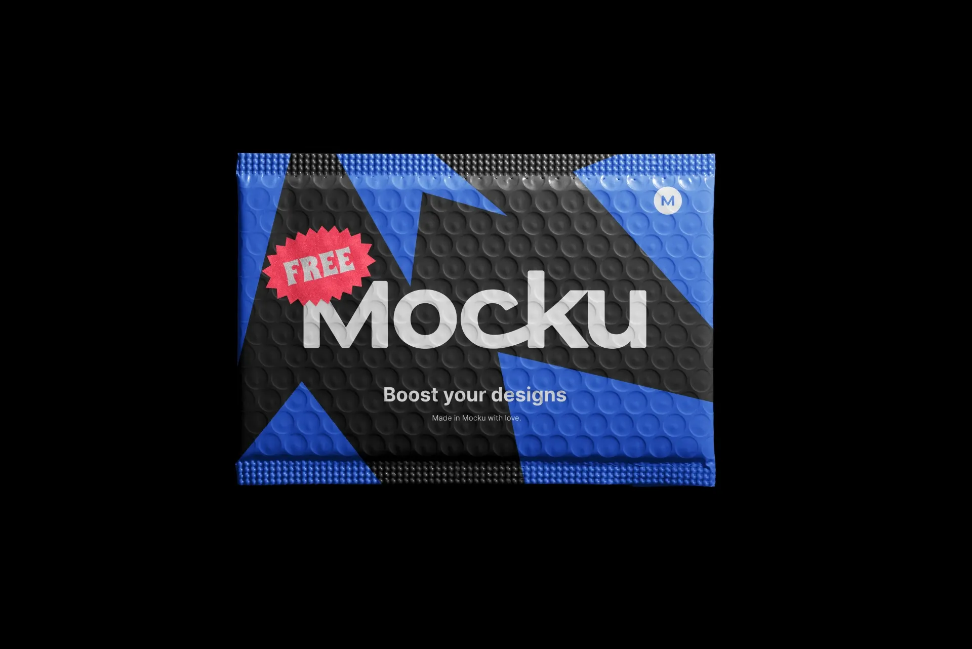 Bubble mailer with stickers Mockup