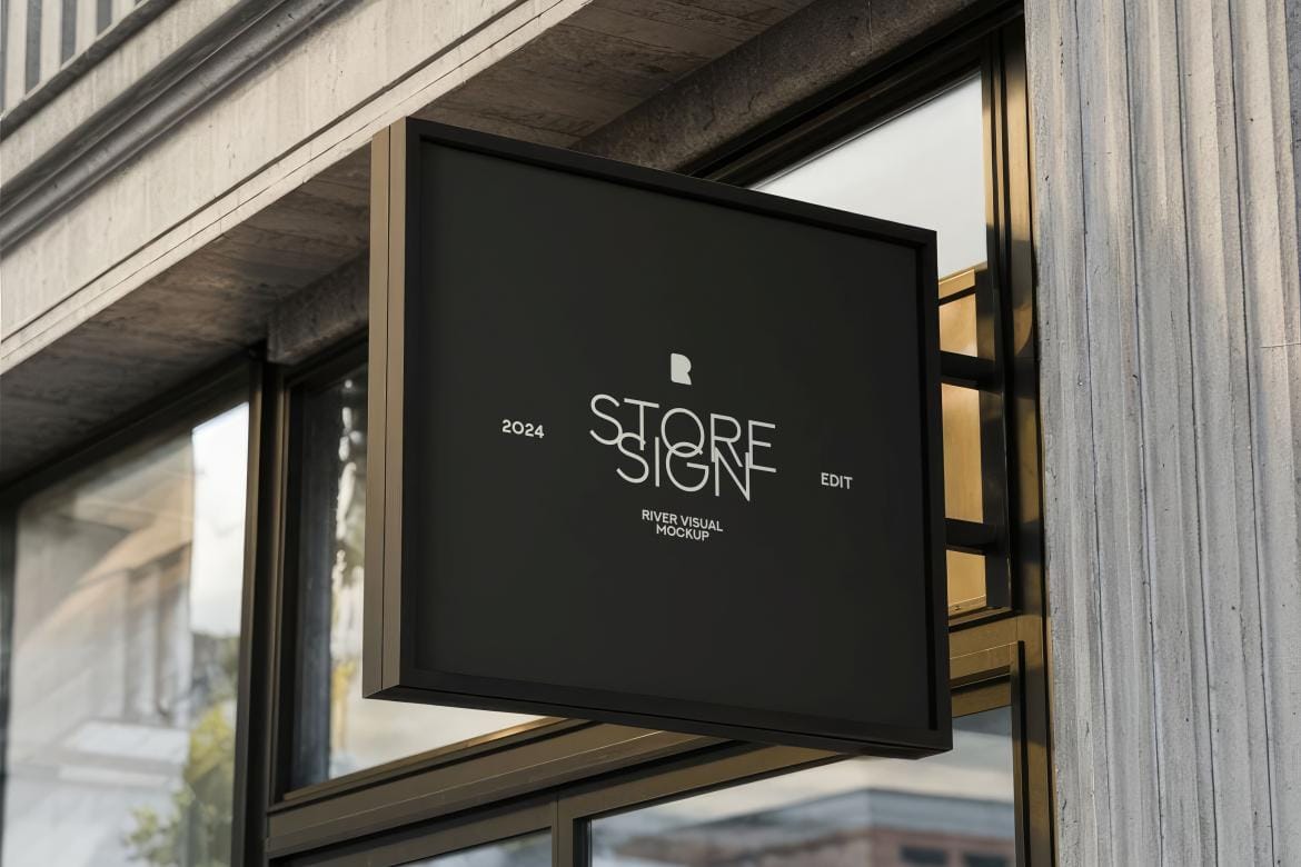 Store Sign Mockup