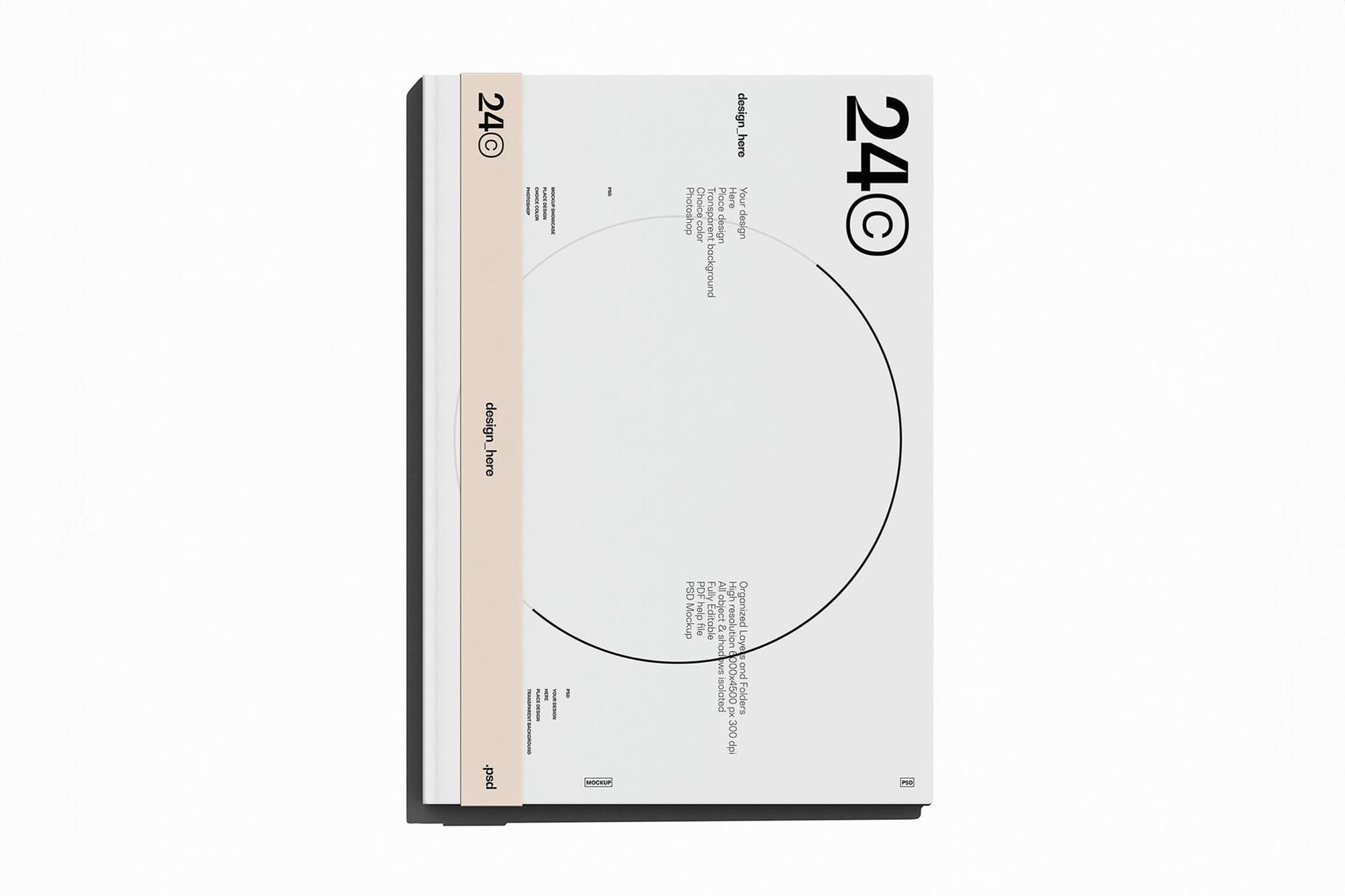 Floating Hardcover Book Mockup
