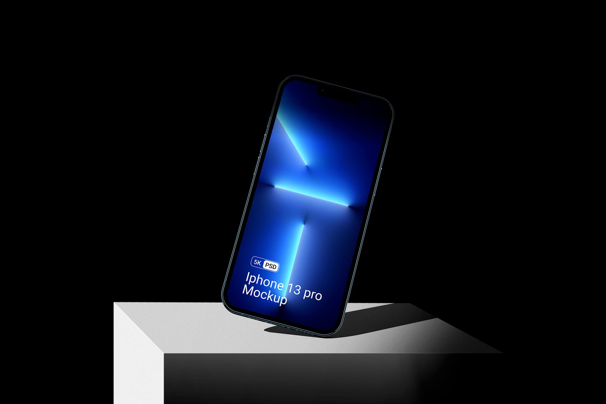 Iphone Mockup On Block