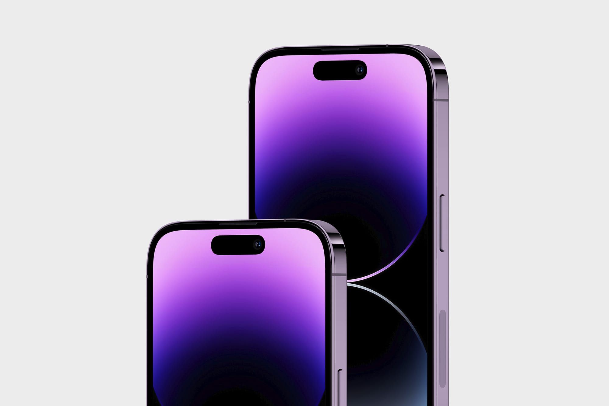 Iphone On White Background Front View
