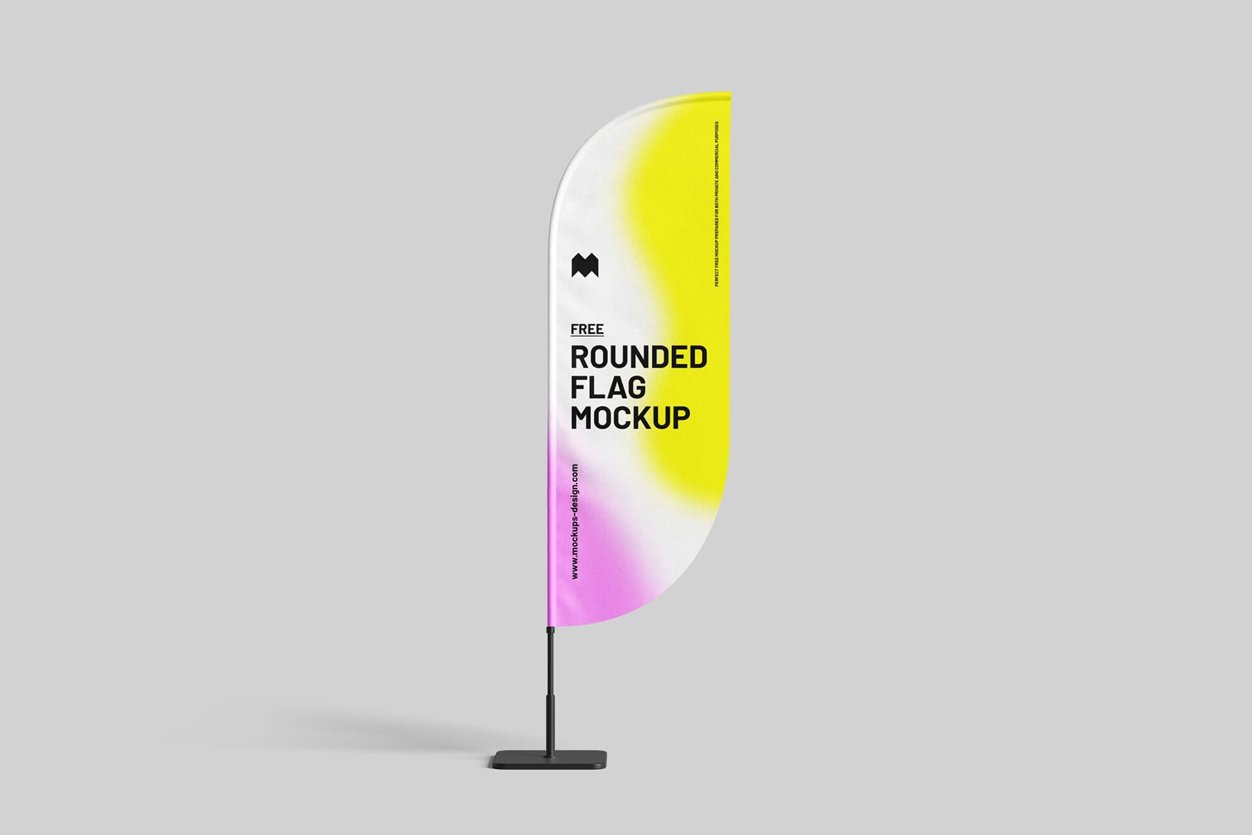 Rounded Flag Mockup