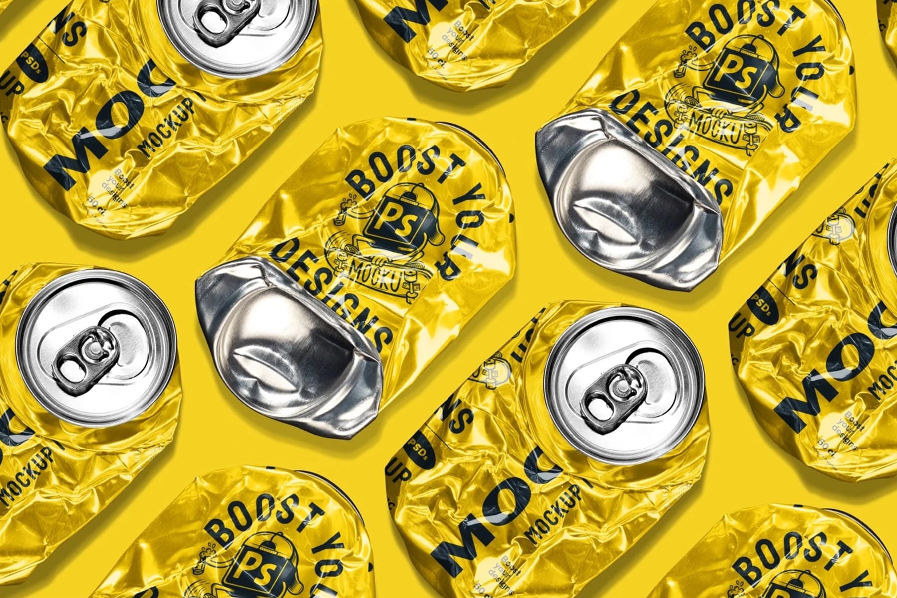Crushed Can Mockup