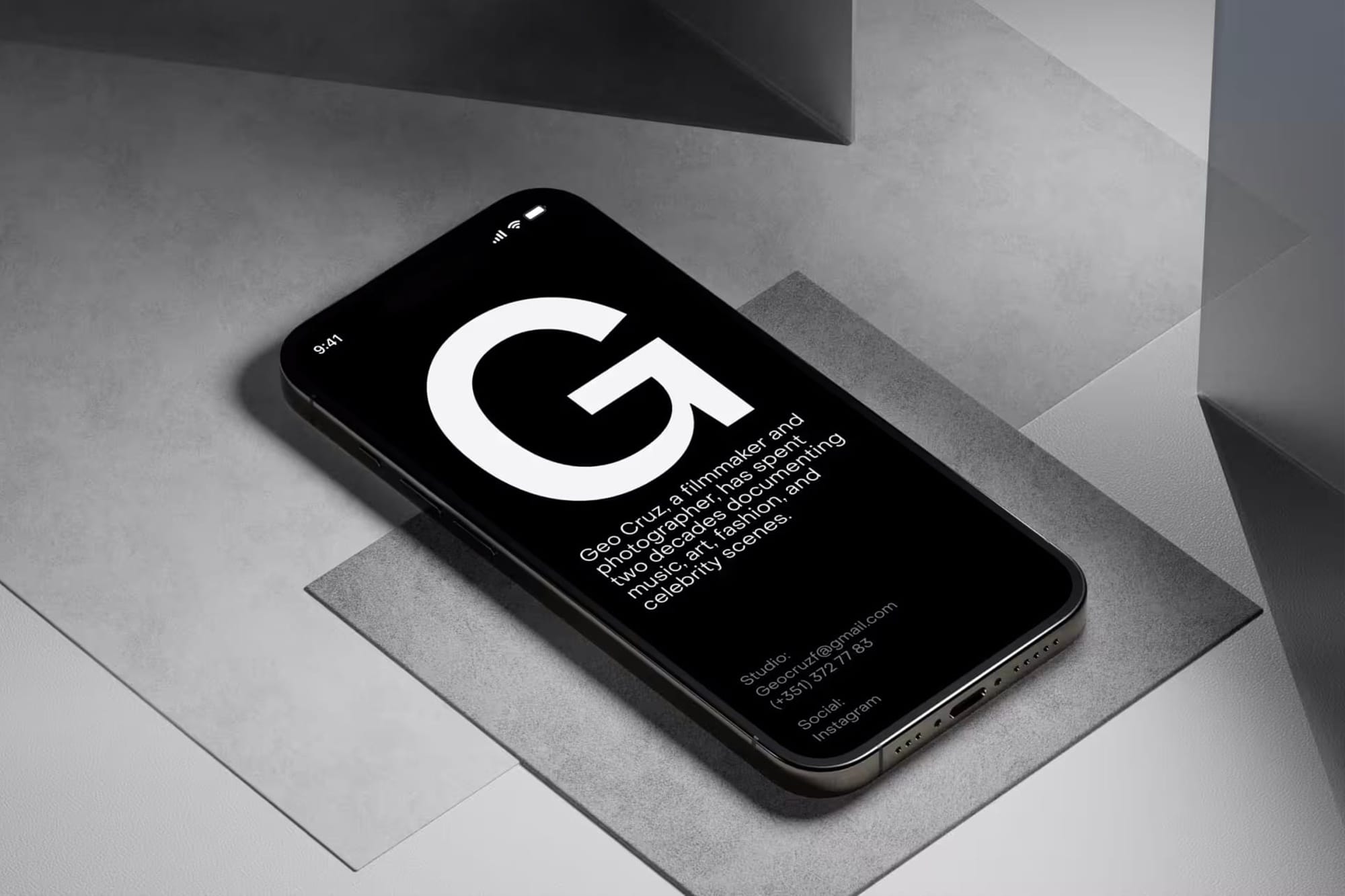 iPhone 15 mockup elegant scene