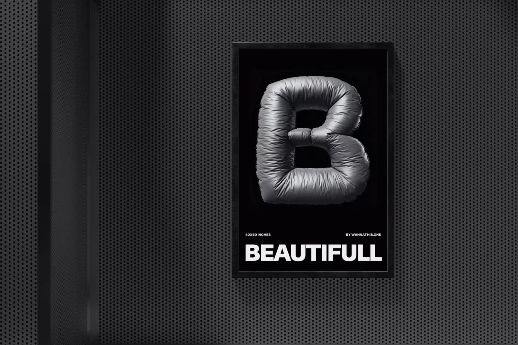 Black Frame Poster Mockup