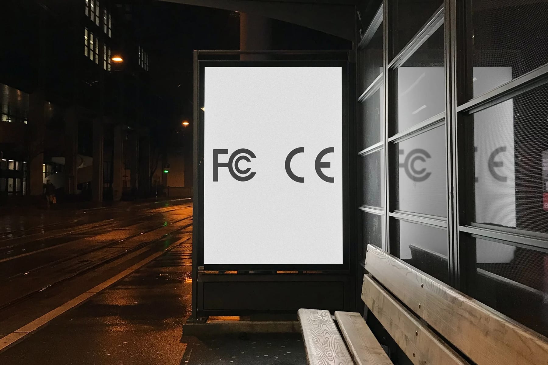 Bus Stop Poster Mockup