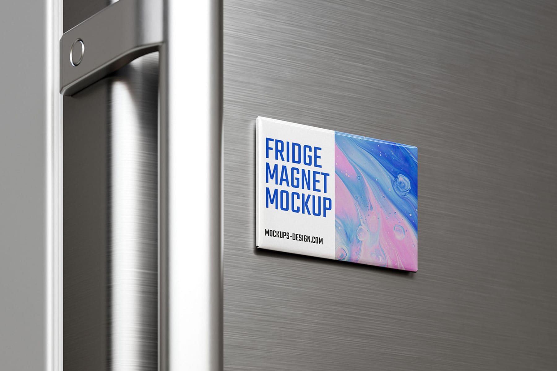 Rectangle Fridge Magnet Mockup