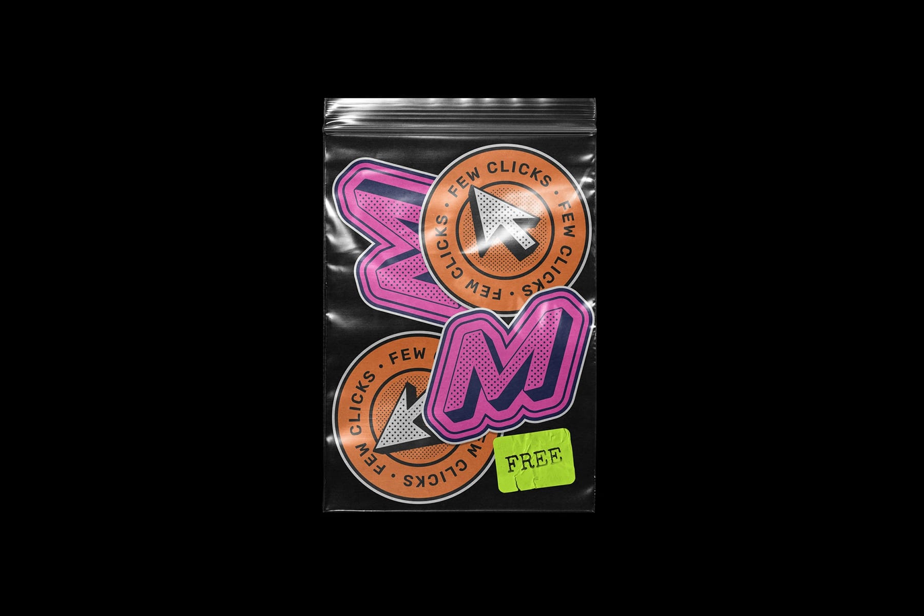 Sticker with Zip Bag