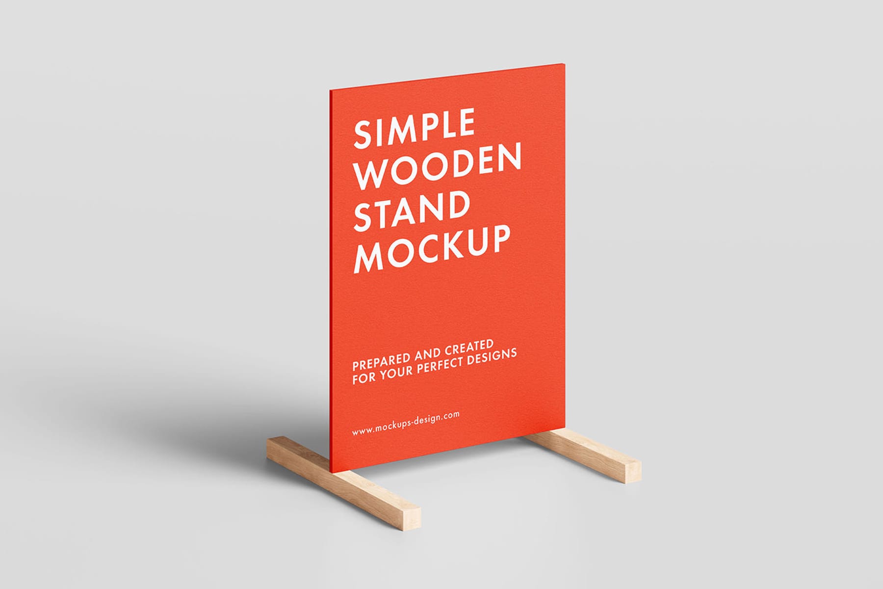 Paper on Simple wood stand mockup