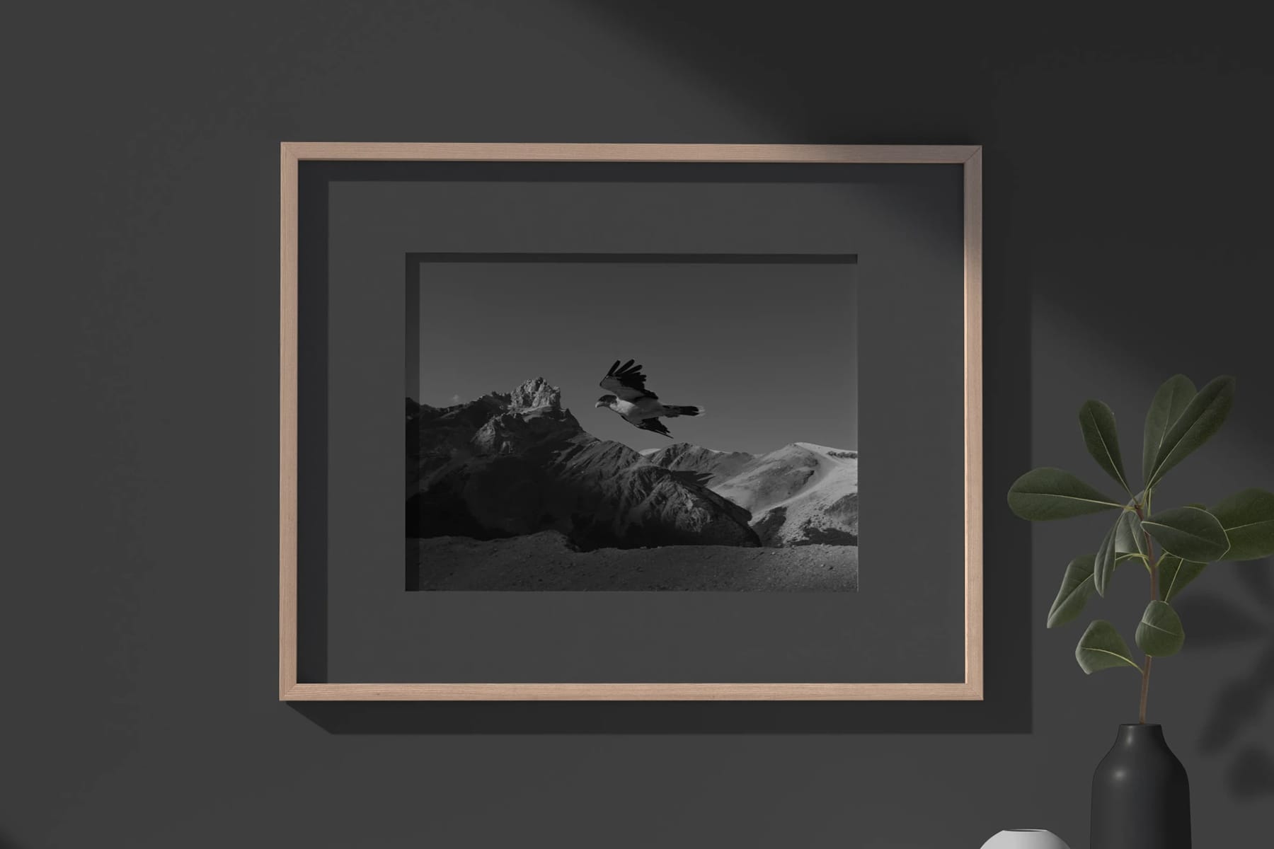 Frame Mockups on Wood Cabinet