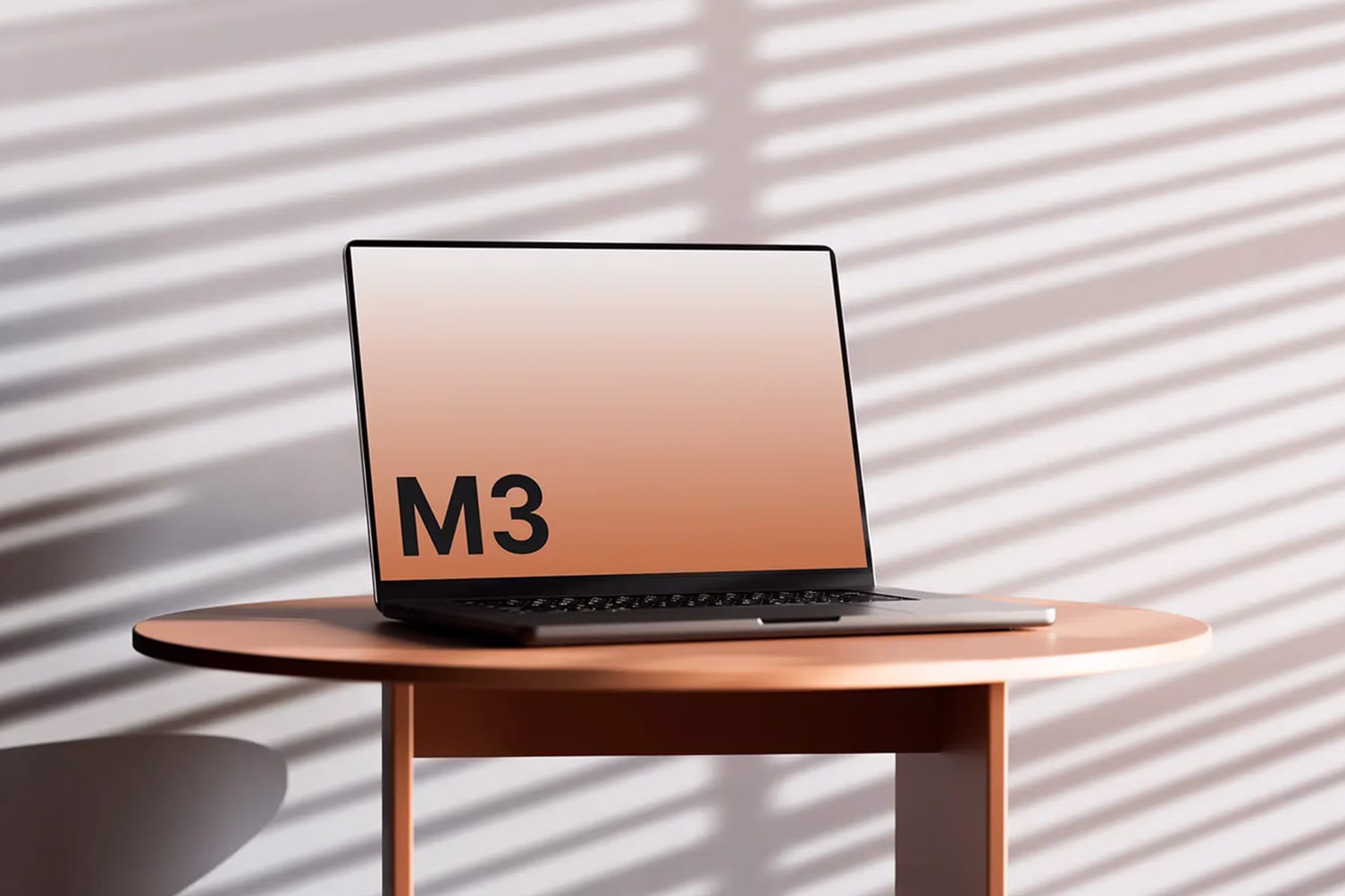 MacBook Pro Mockup with Shadow