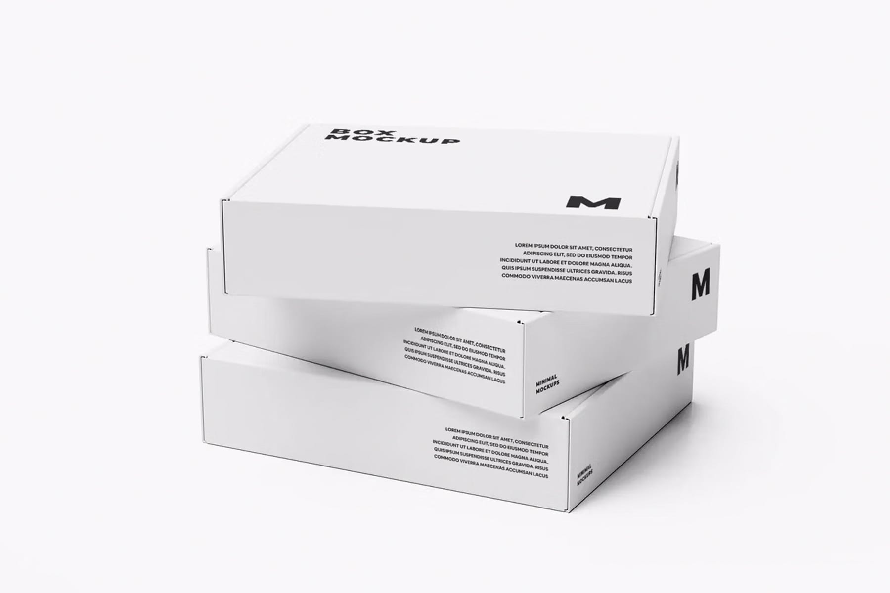 Three Box Mockup Set