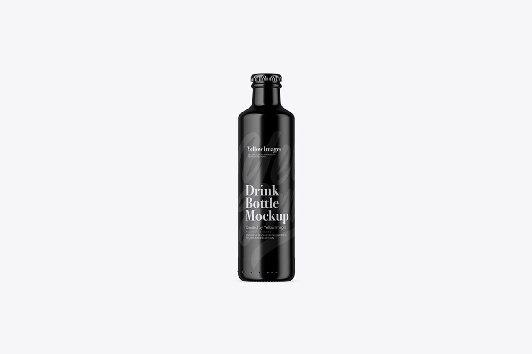 250ml Glossy Bottle Mockup