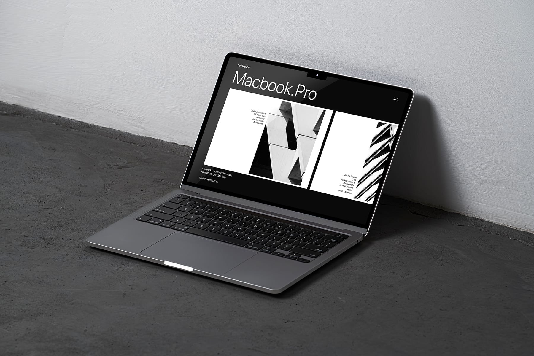 Macbook Pro Psd Mockup Showcase Screen
