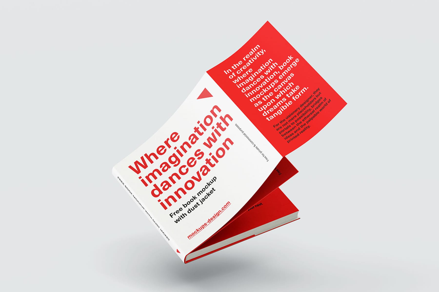 Square book dust jacket mockup
