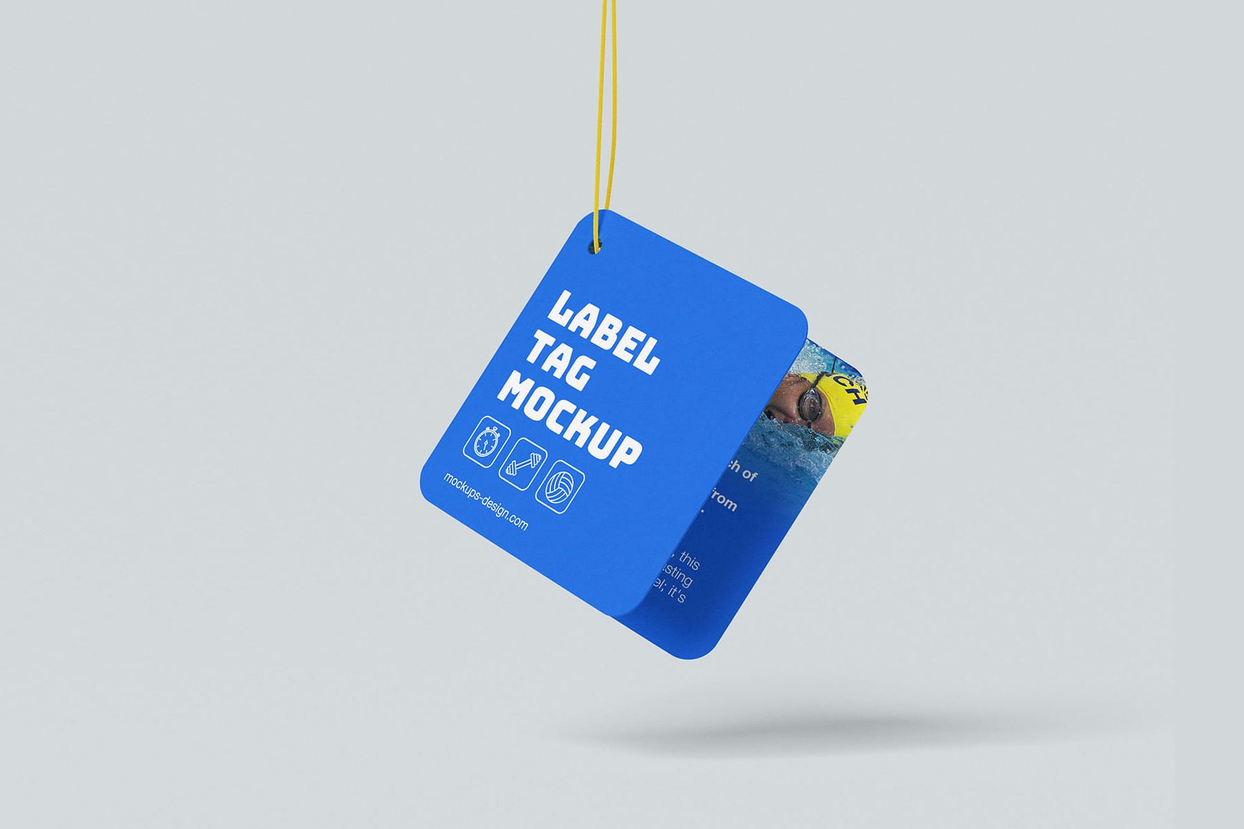 Folded Label Tag Mockup