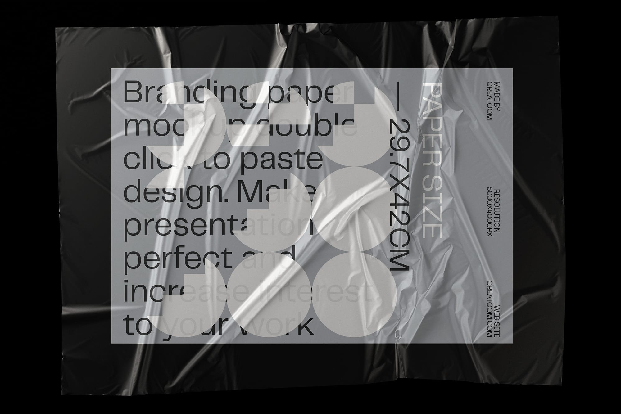 Poster Mockup in Wrinkled Plastic