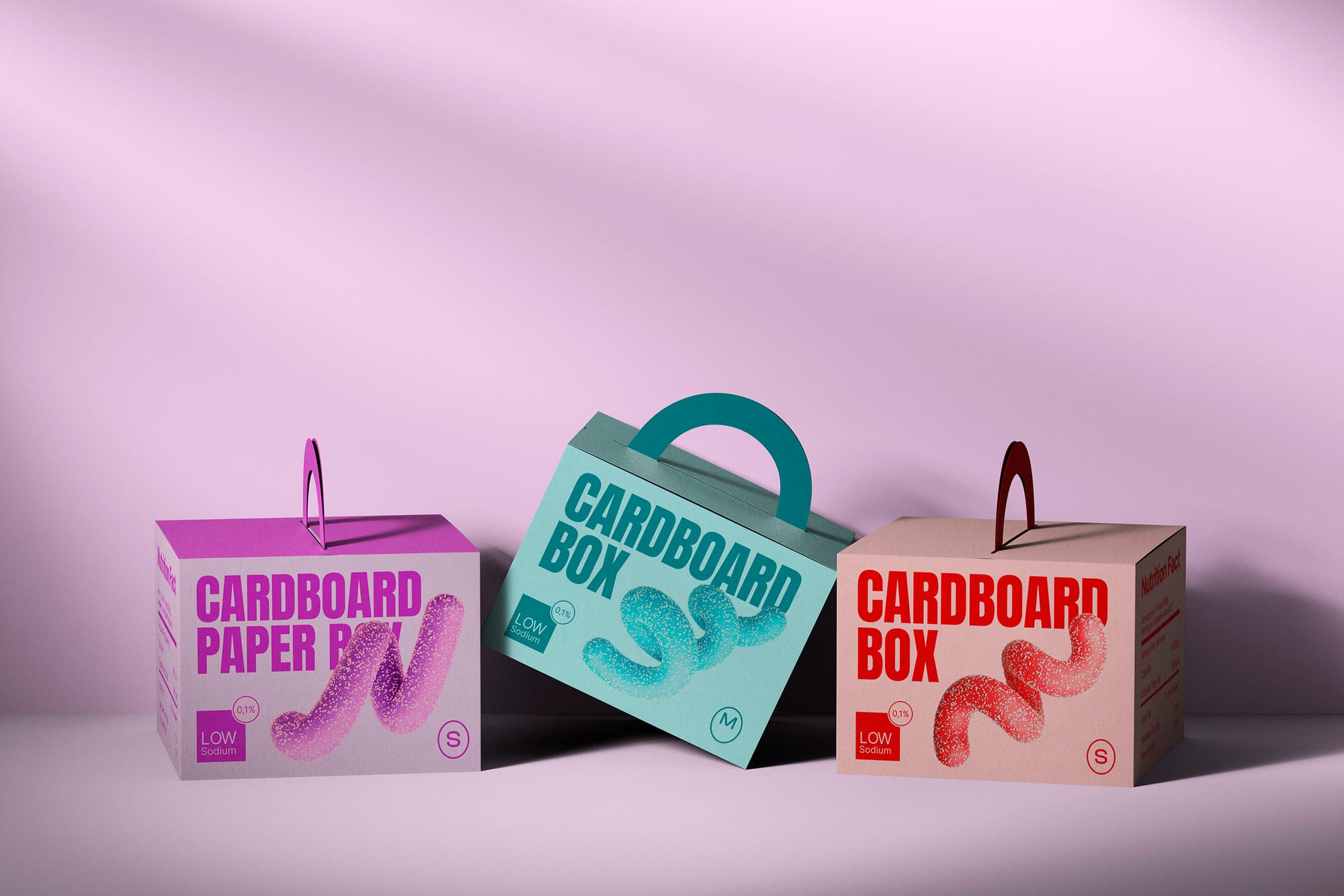 Scene With Cardboard Box Mockups
