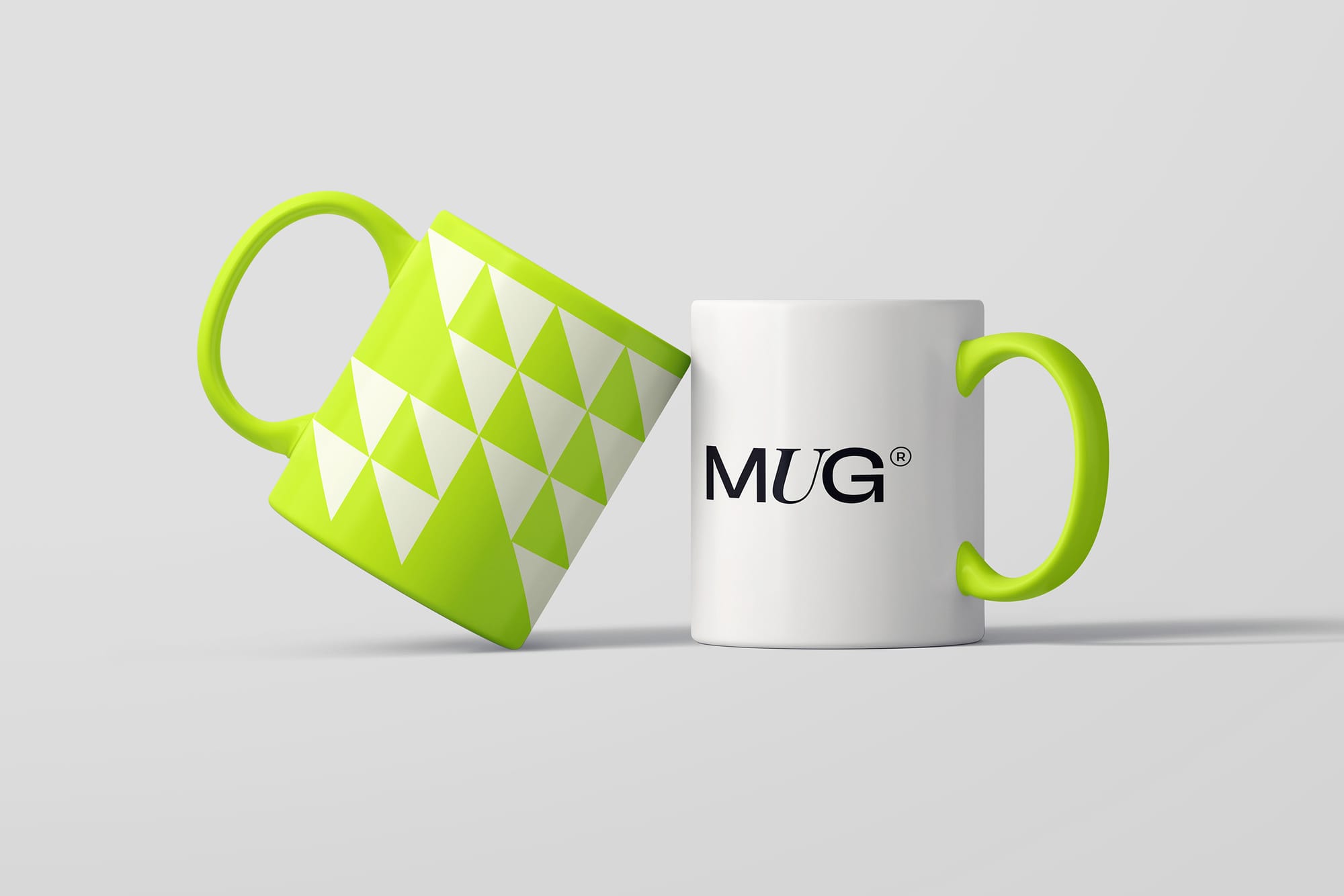 Two Mug Mockups Front View