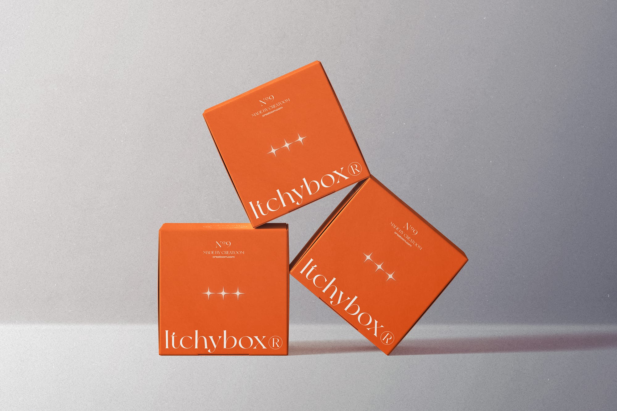 Three Box Mockups Front View