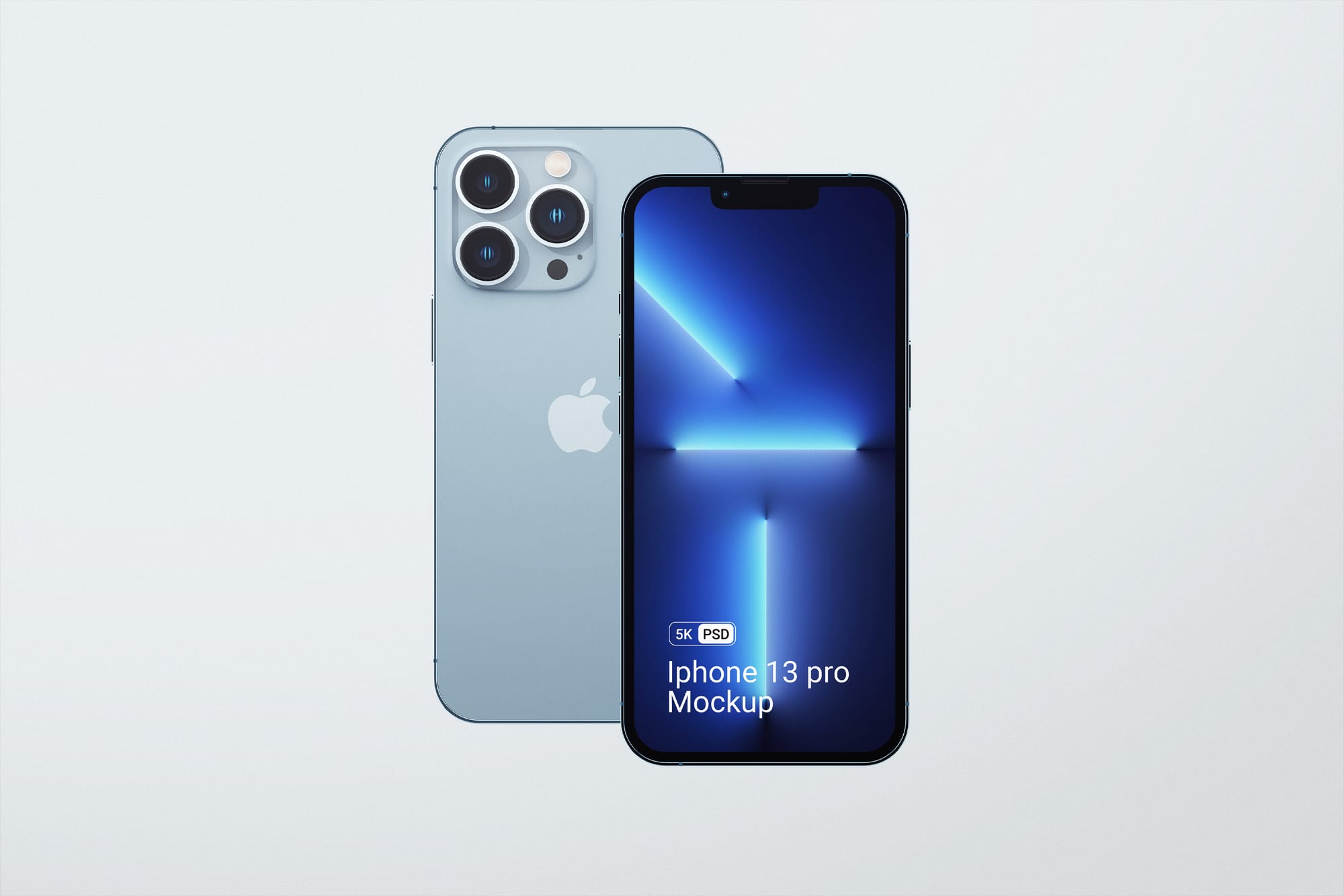 Two iphone On White Background