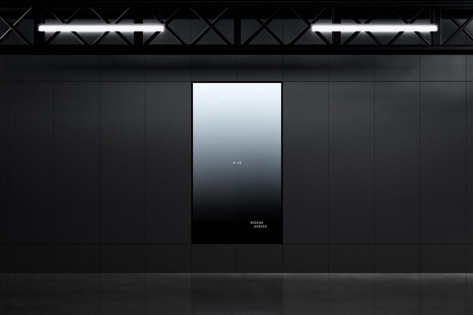 Vertical Screen Display Mockup