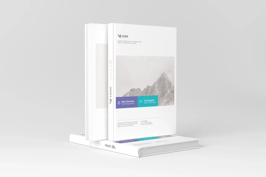 Portrait Hardcover Book Mockup