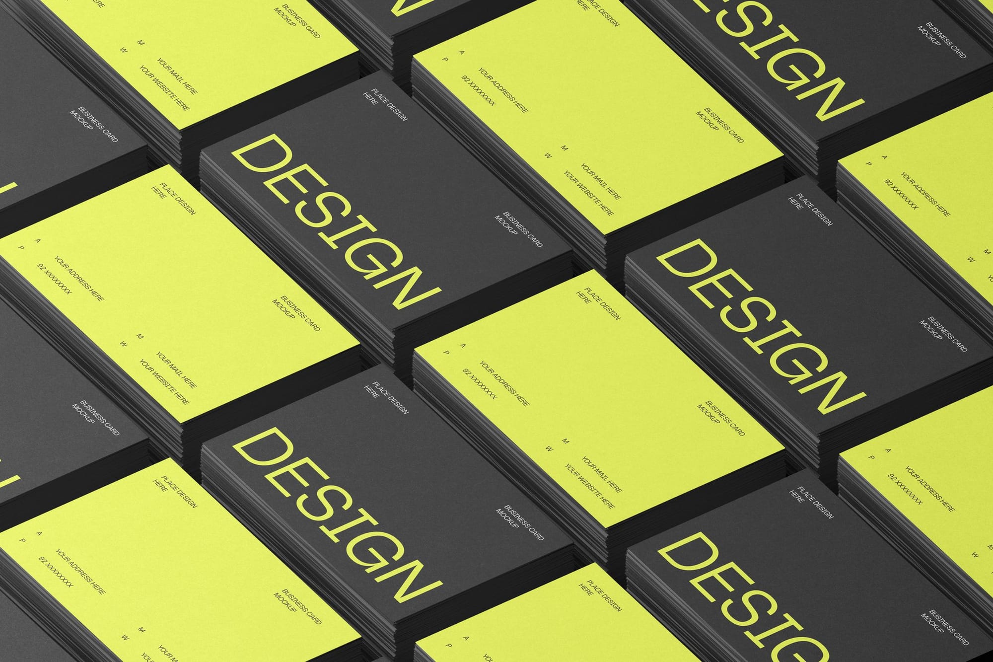 Business Card Mockup with Presentation Layout