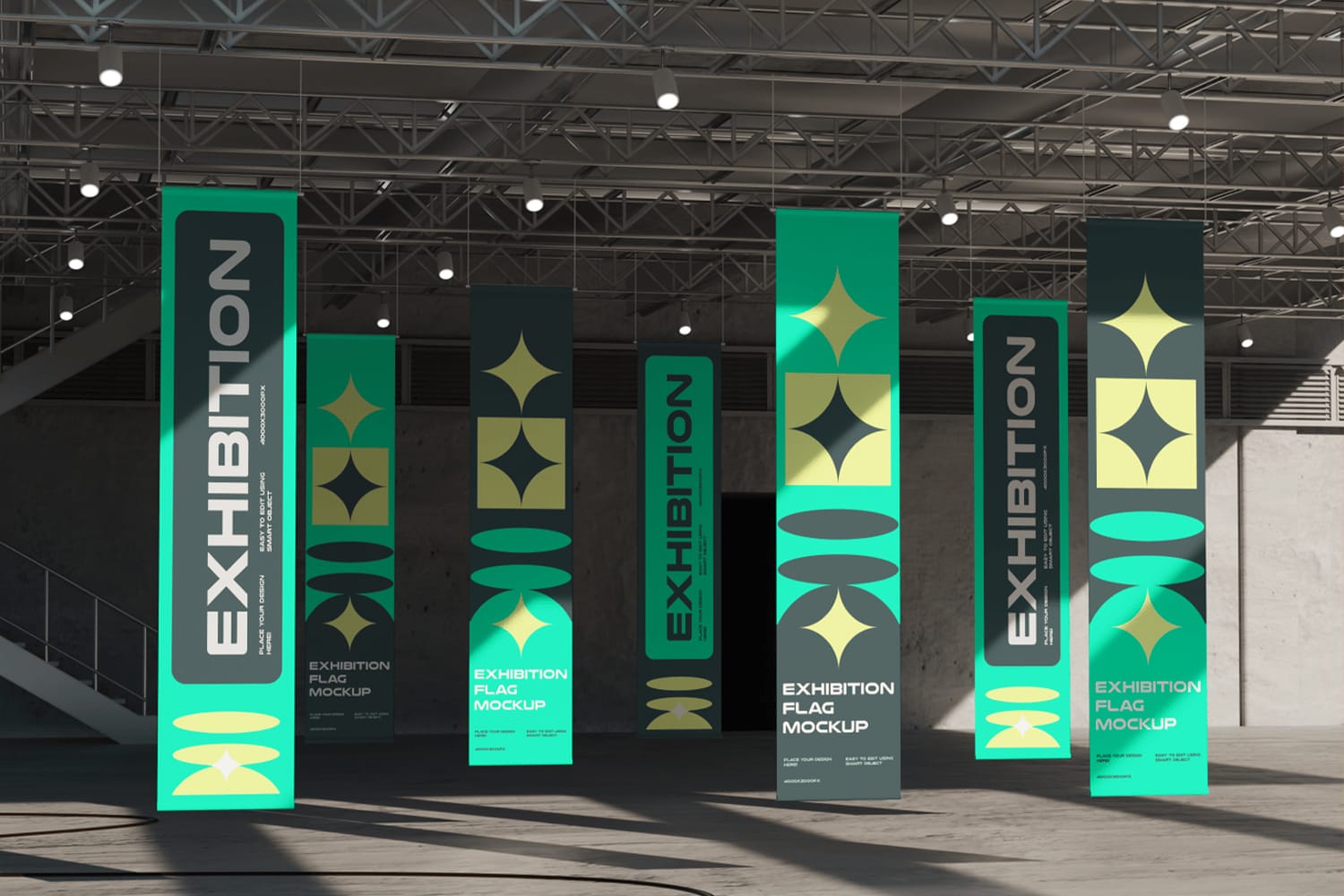 Exhibition Flag Mockup