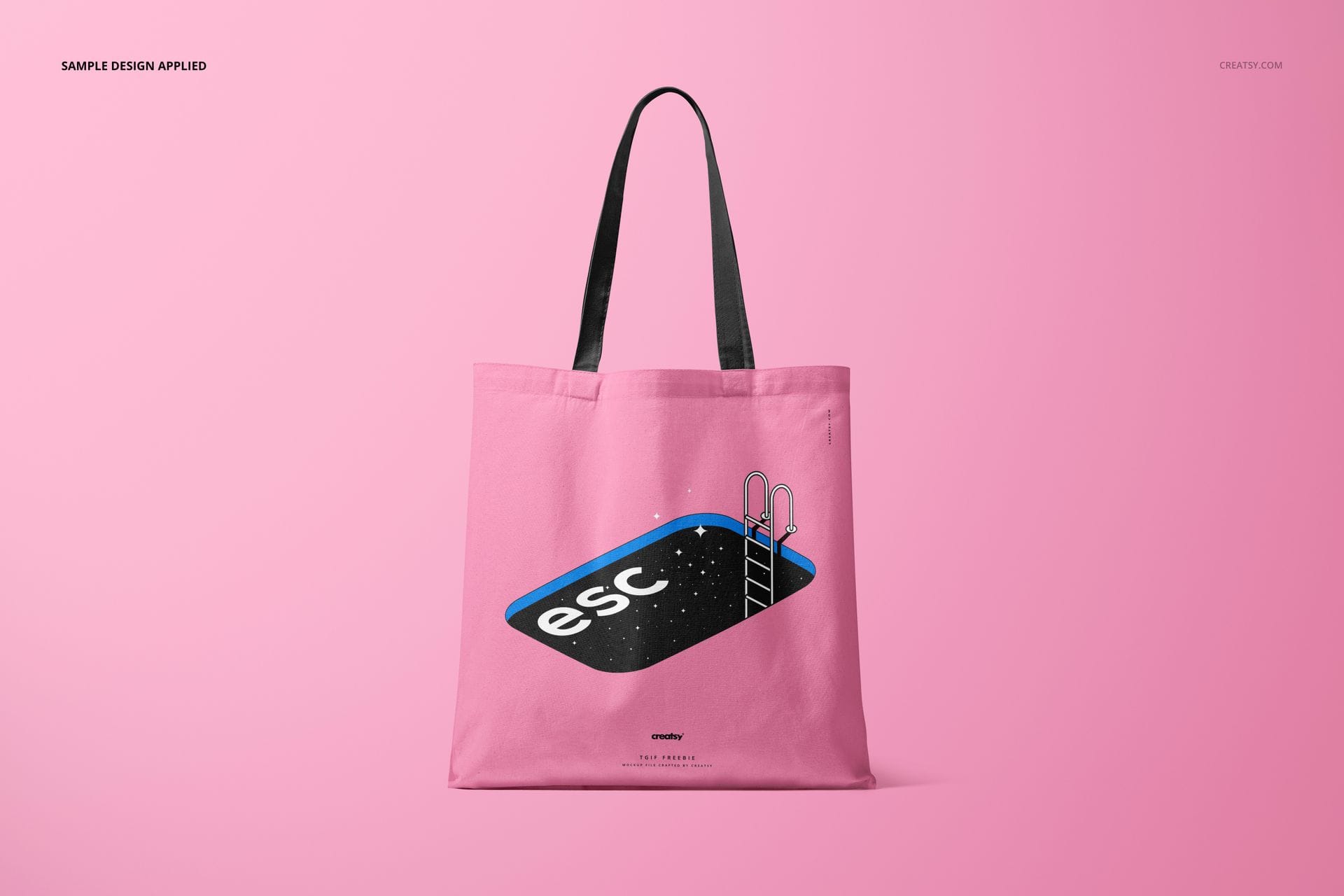 Pink Tote Bag Mockup