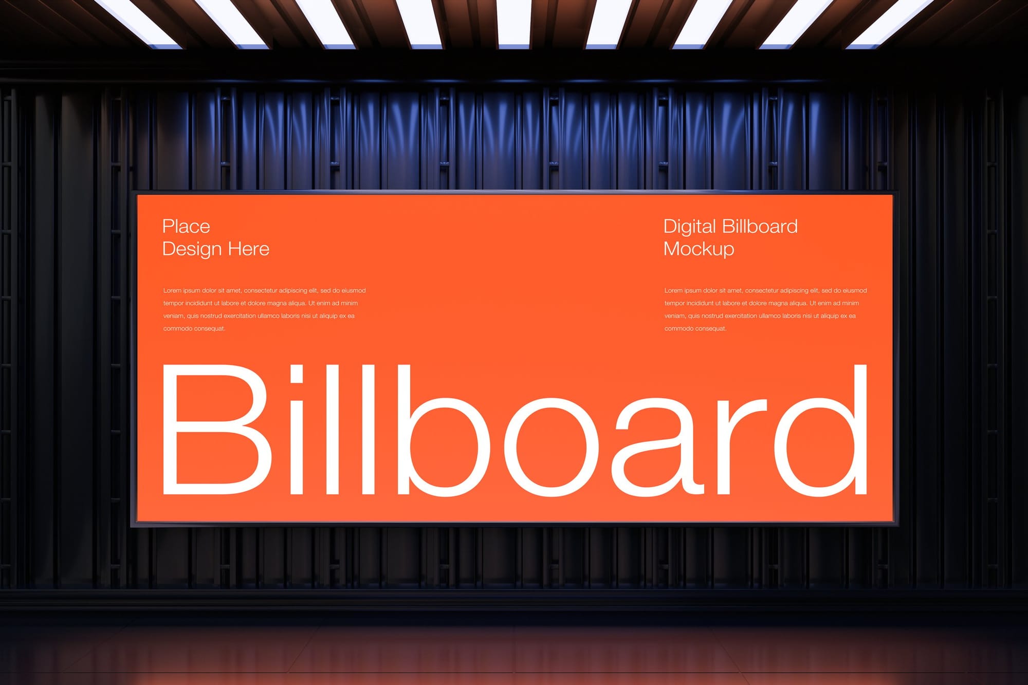 Rectangle Digital Billboard Mockup