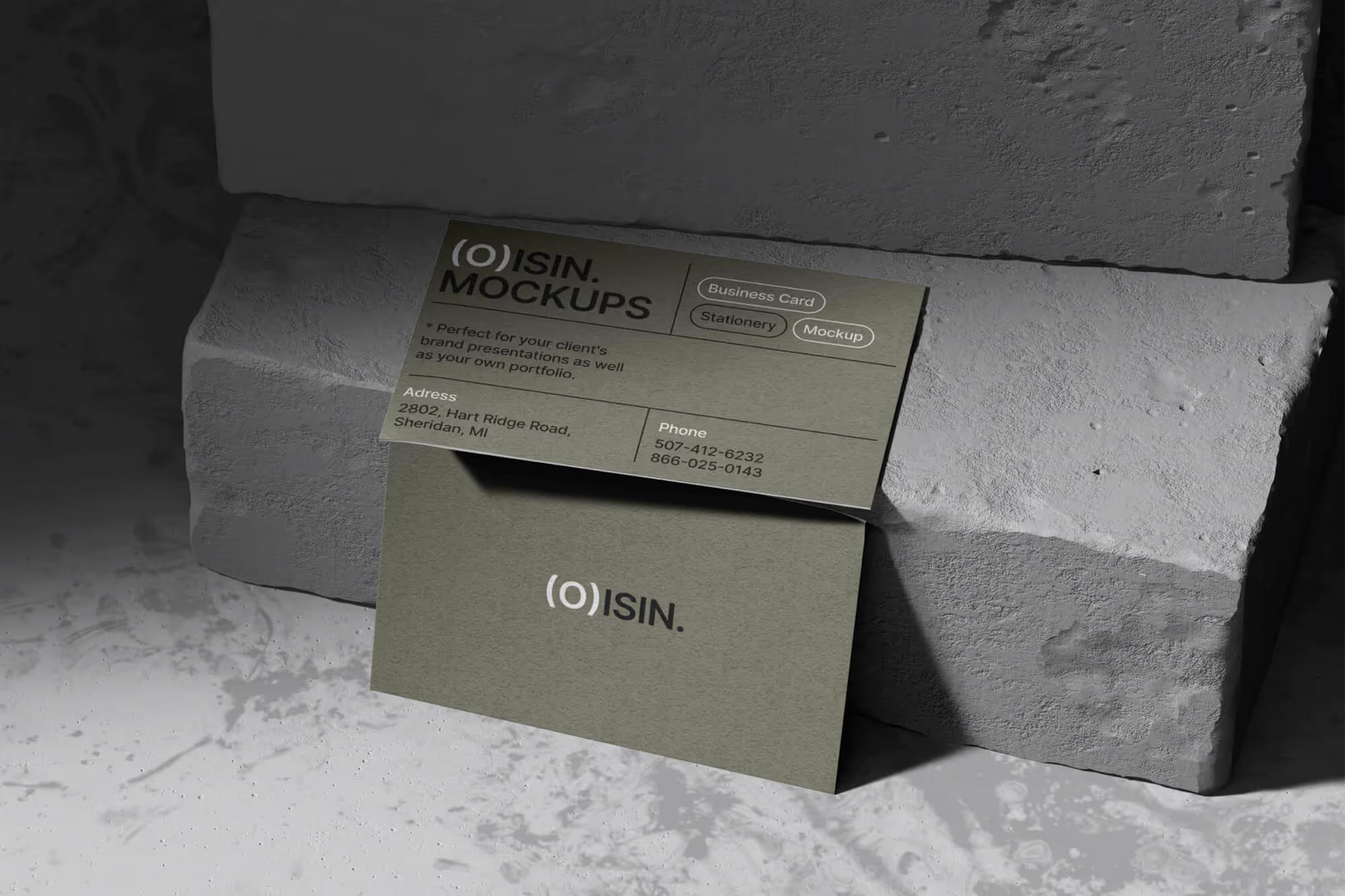 Realistic Business Card Mockup