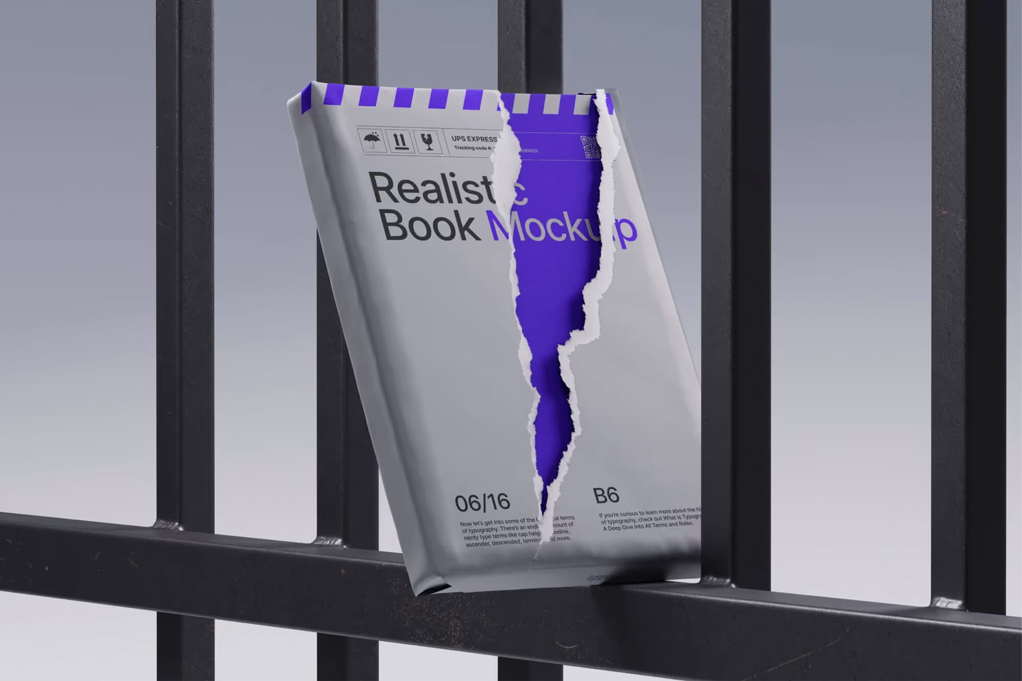 Torn Book Cover Mockup