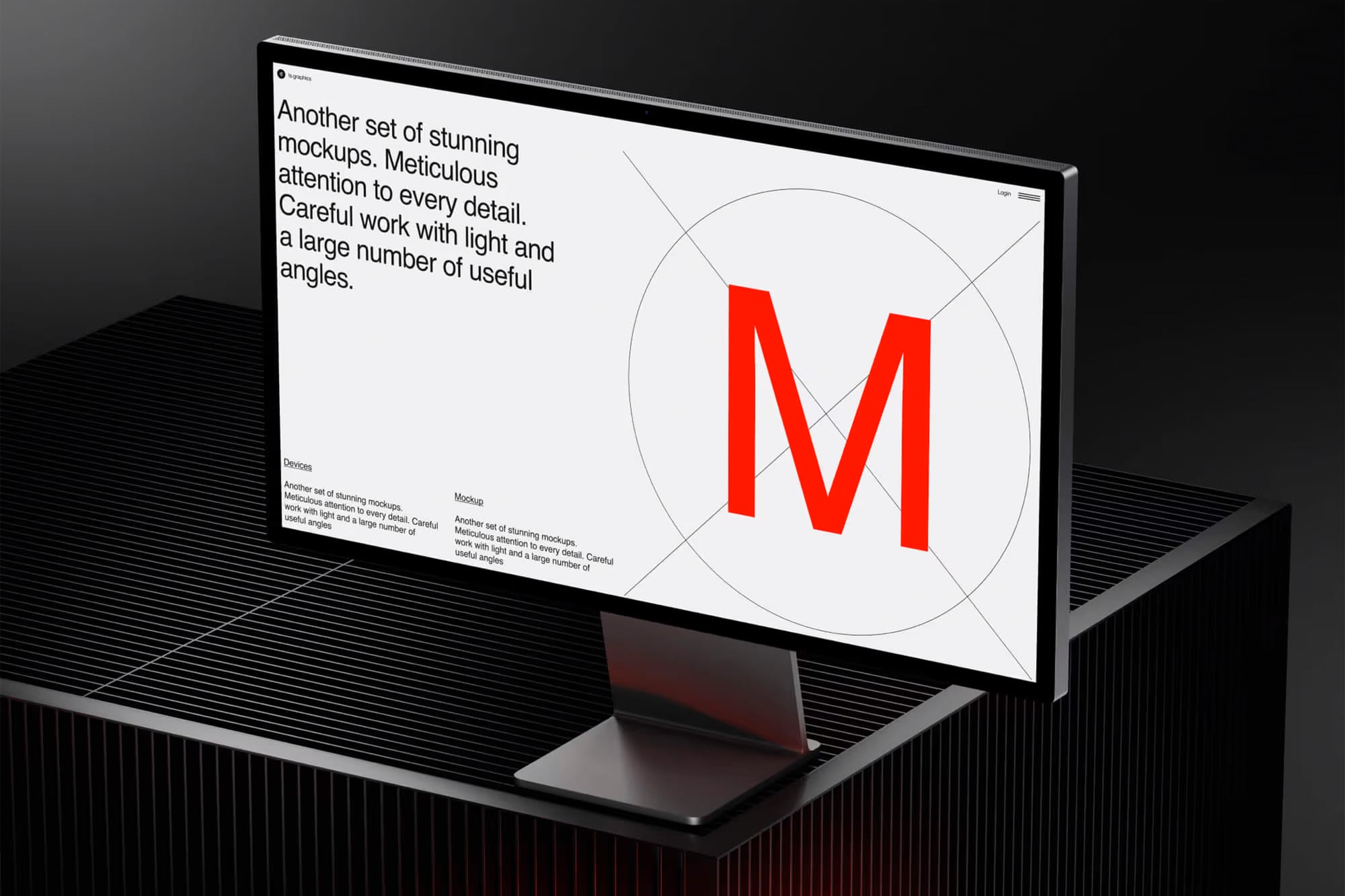 Realistic iMac 24 Inch Mockup