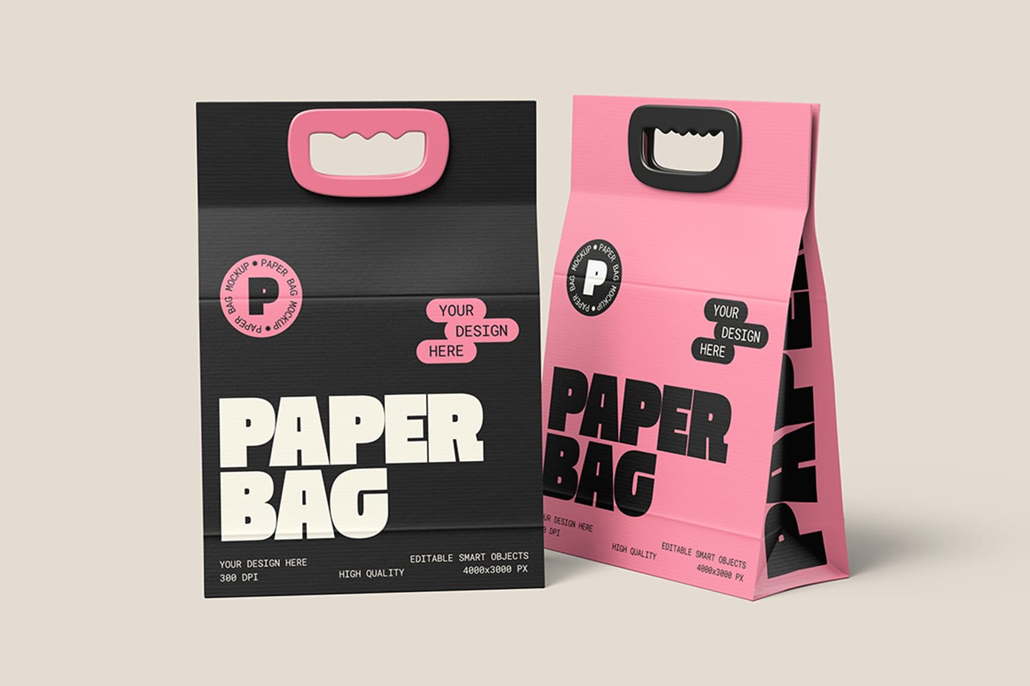 Premium Paper Bag Mockup