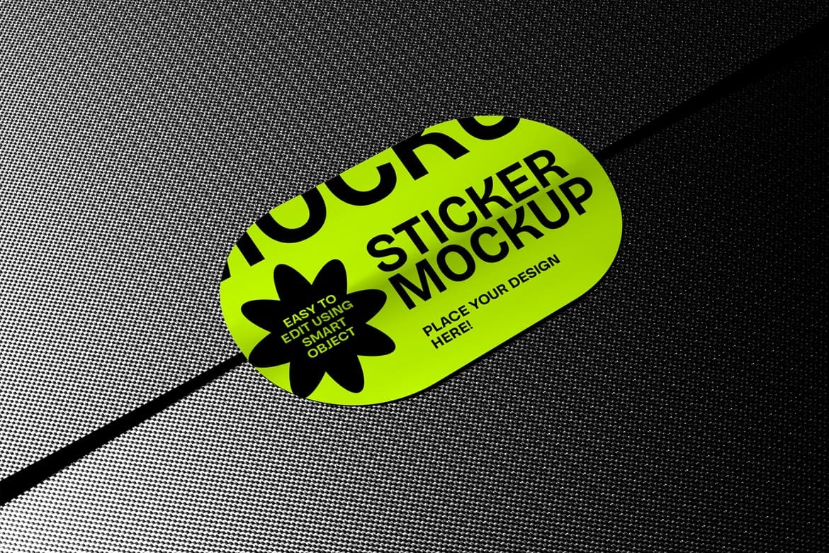 Realistic Sticker Mockup