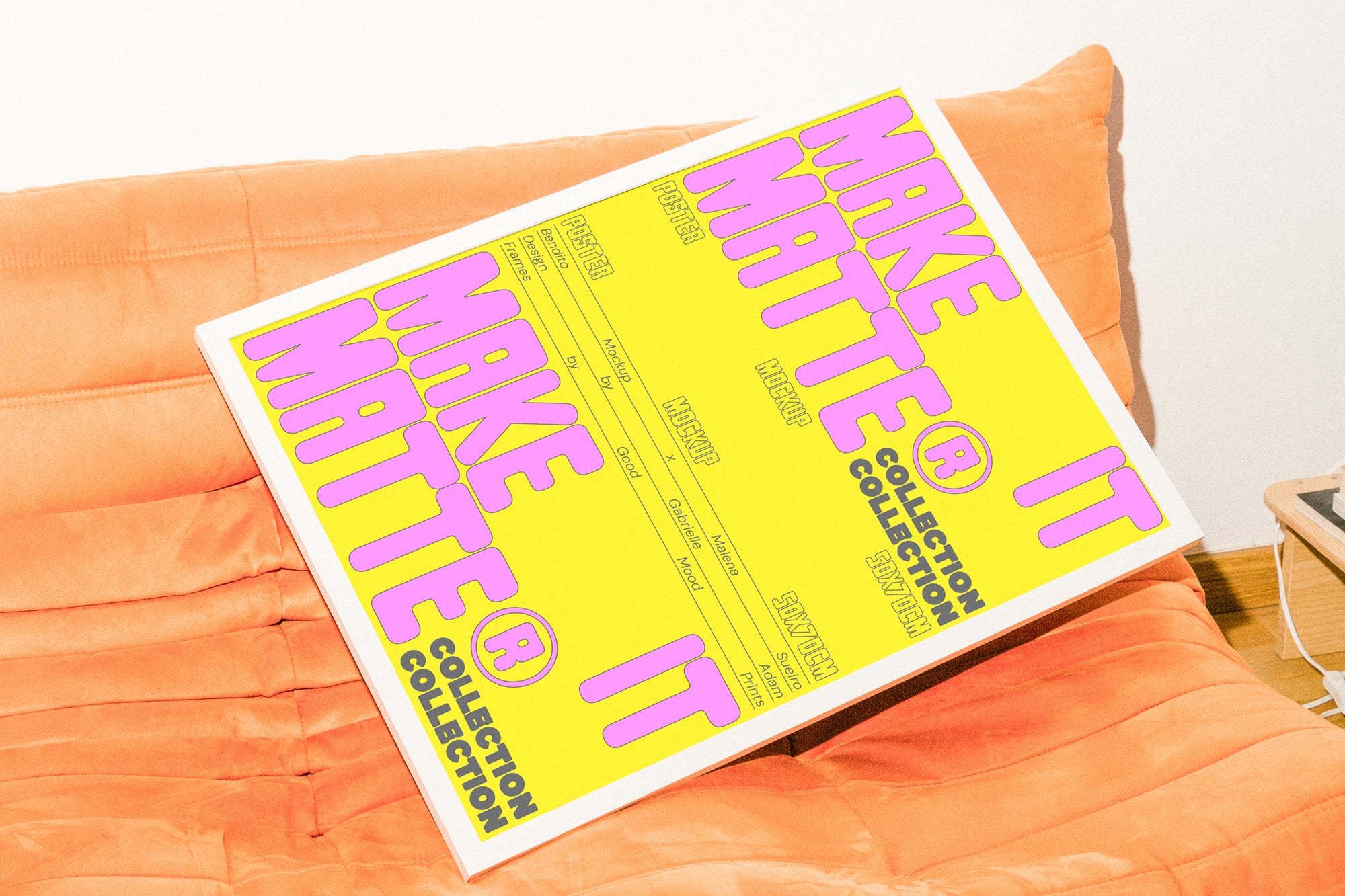 Poster Mockup on Sofa