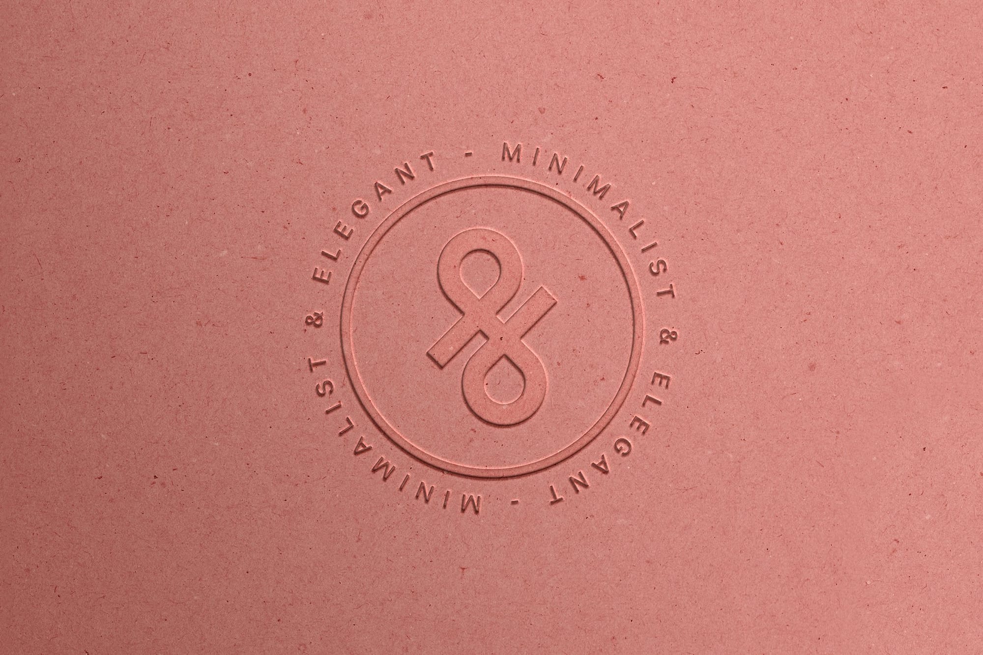 Geometric Emblem Debossed Logo Mockup
