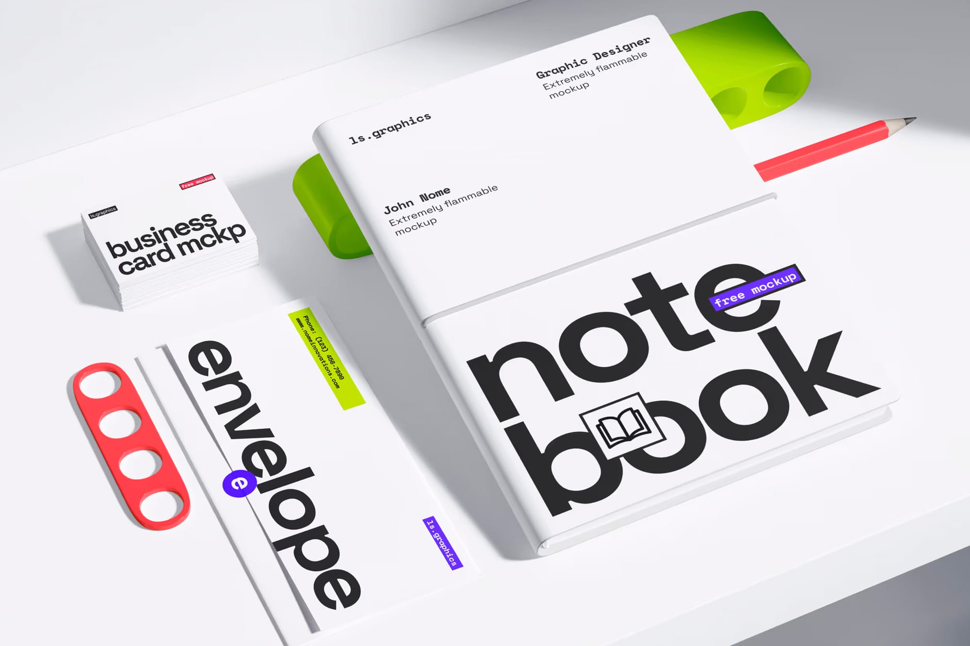 White Stationery Mockup