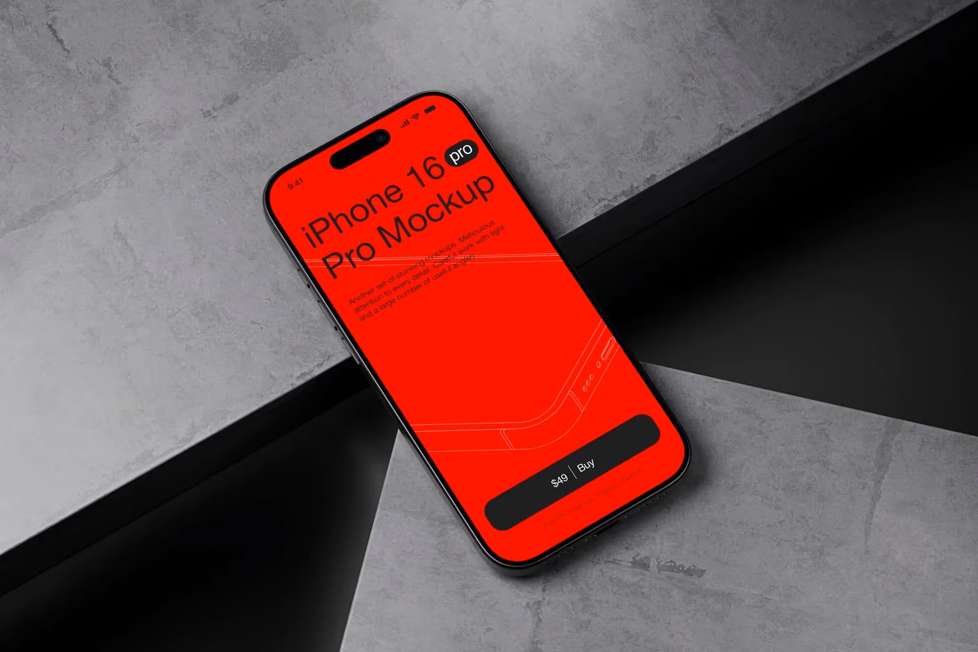 Sleek iPhone 16 Pro Mockup