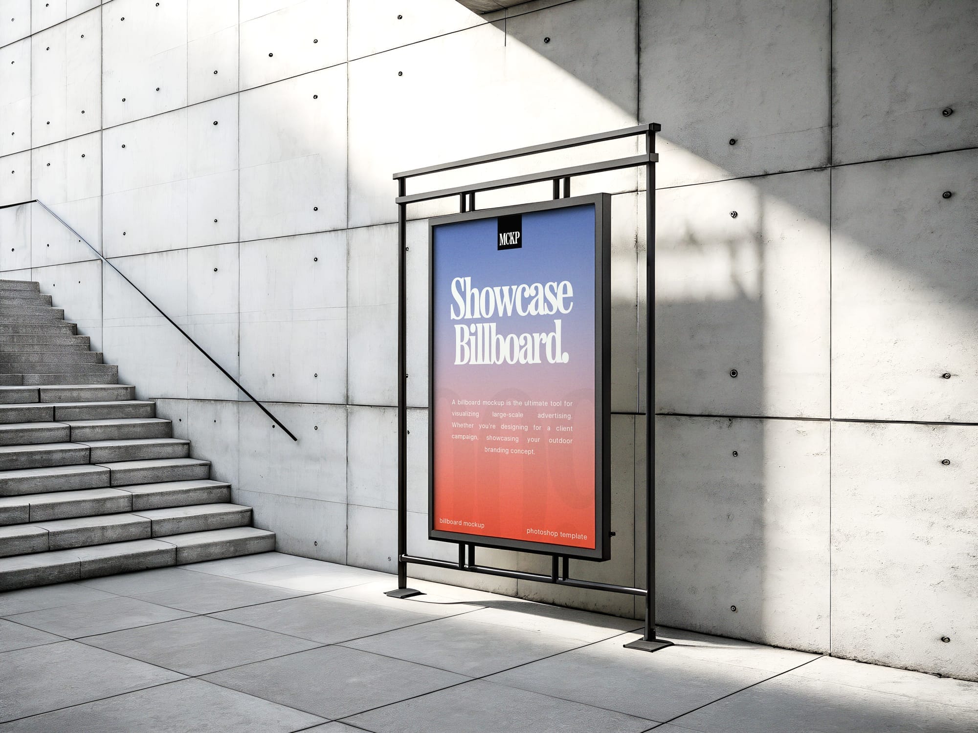 Billboard Mockup On Station