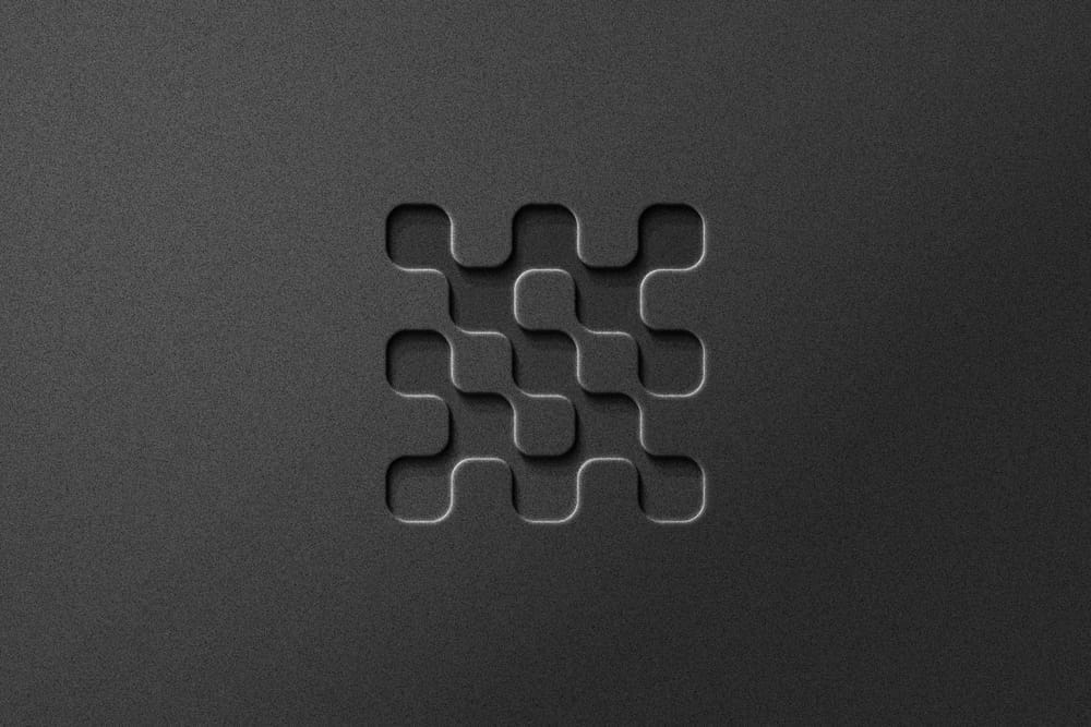 Black Debossed Logo Mockup