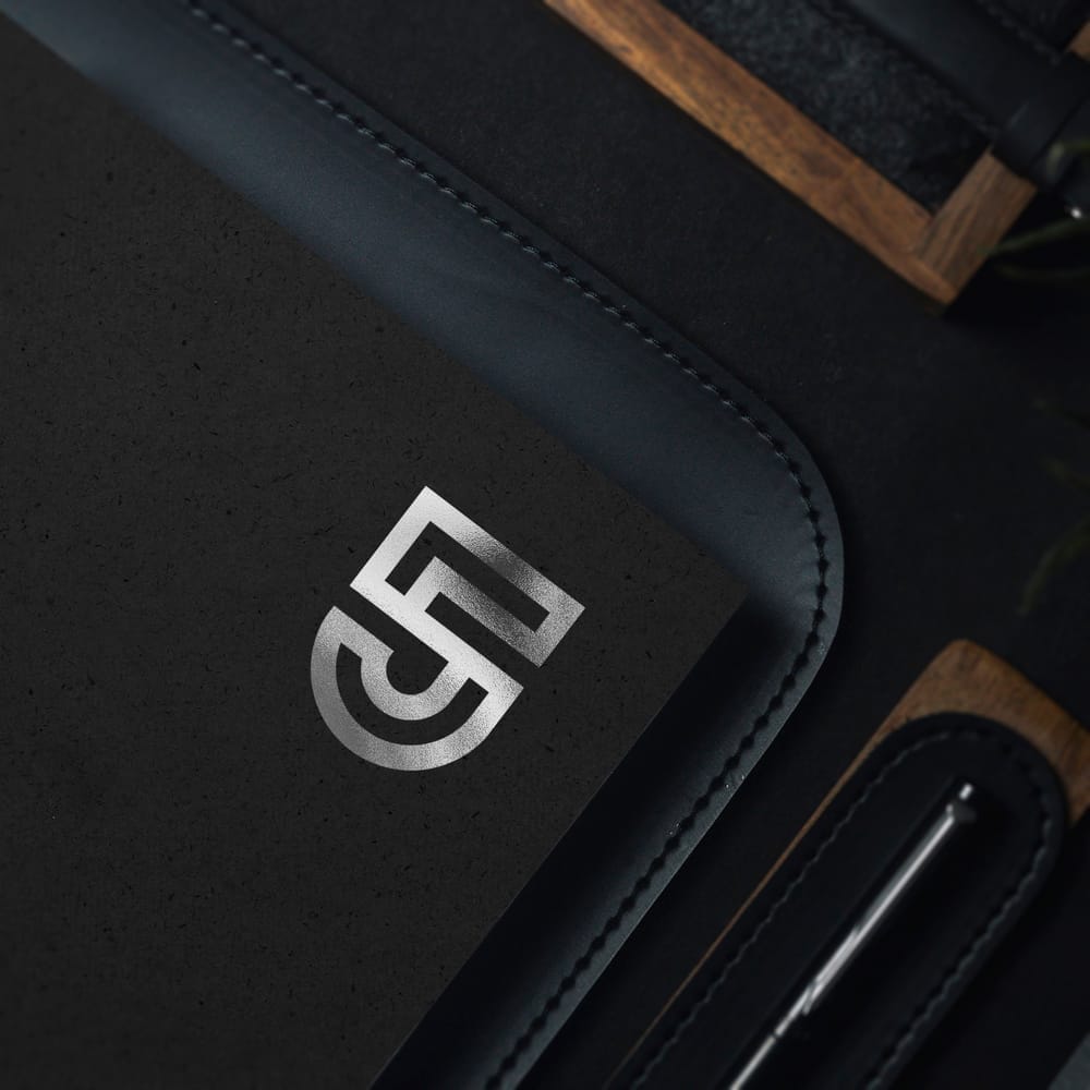 Black Square Logo Mockup