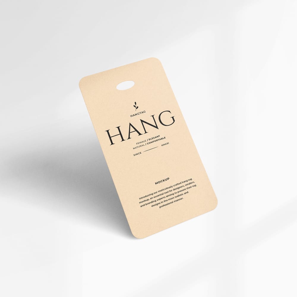 Brand Curve Tag Mockup