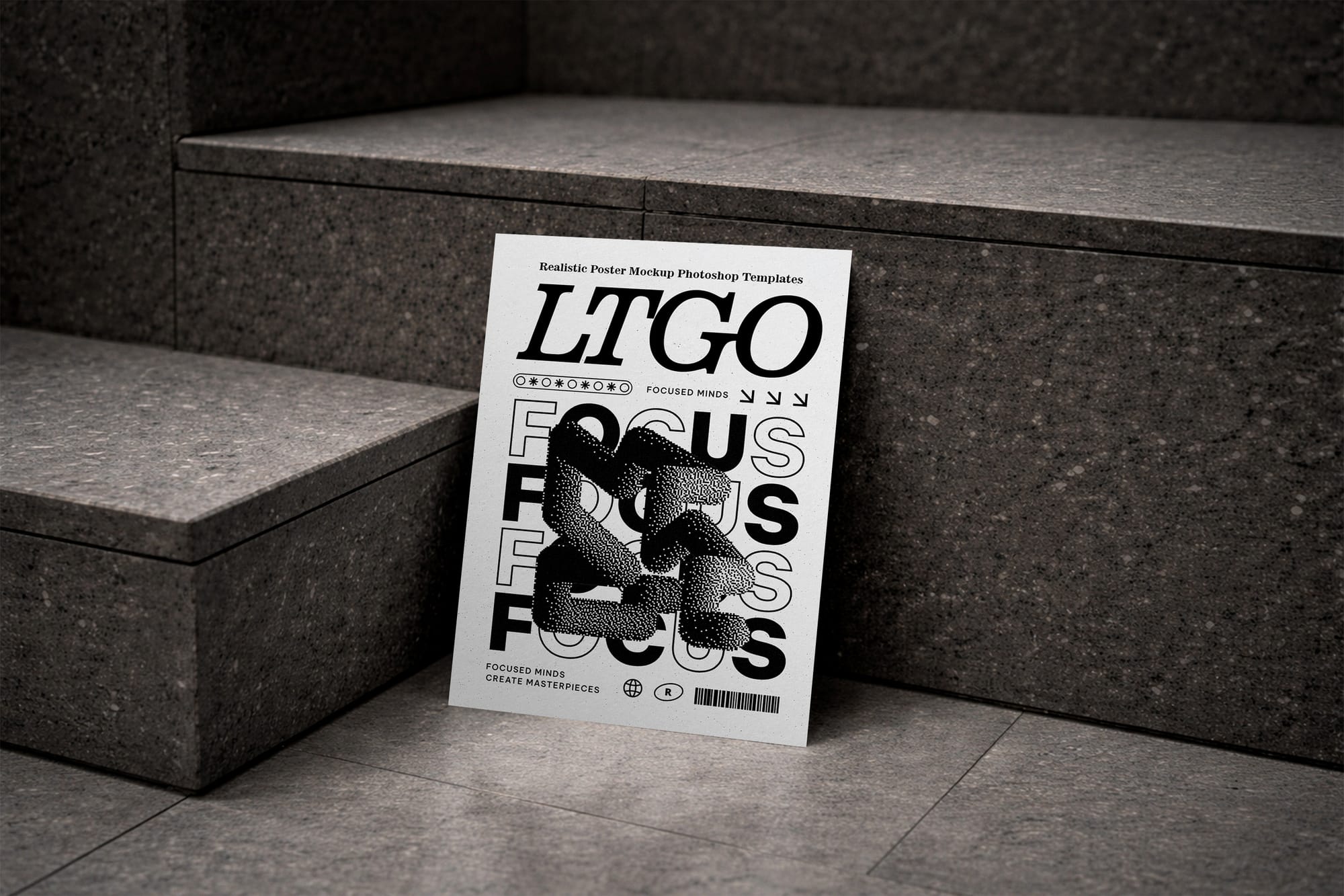 Concrete Focus Poster Mockup Scene