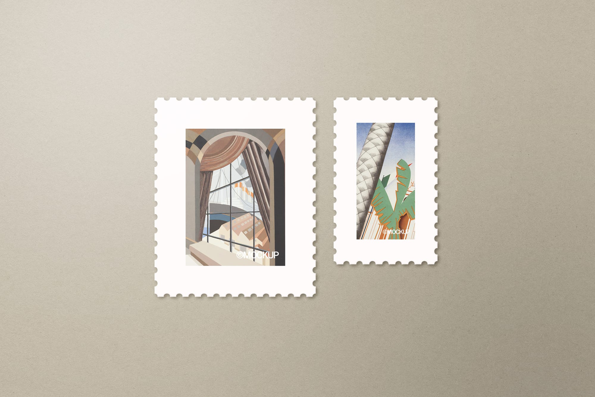 Postage Stamp Mockup