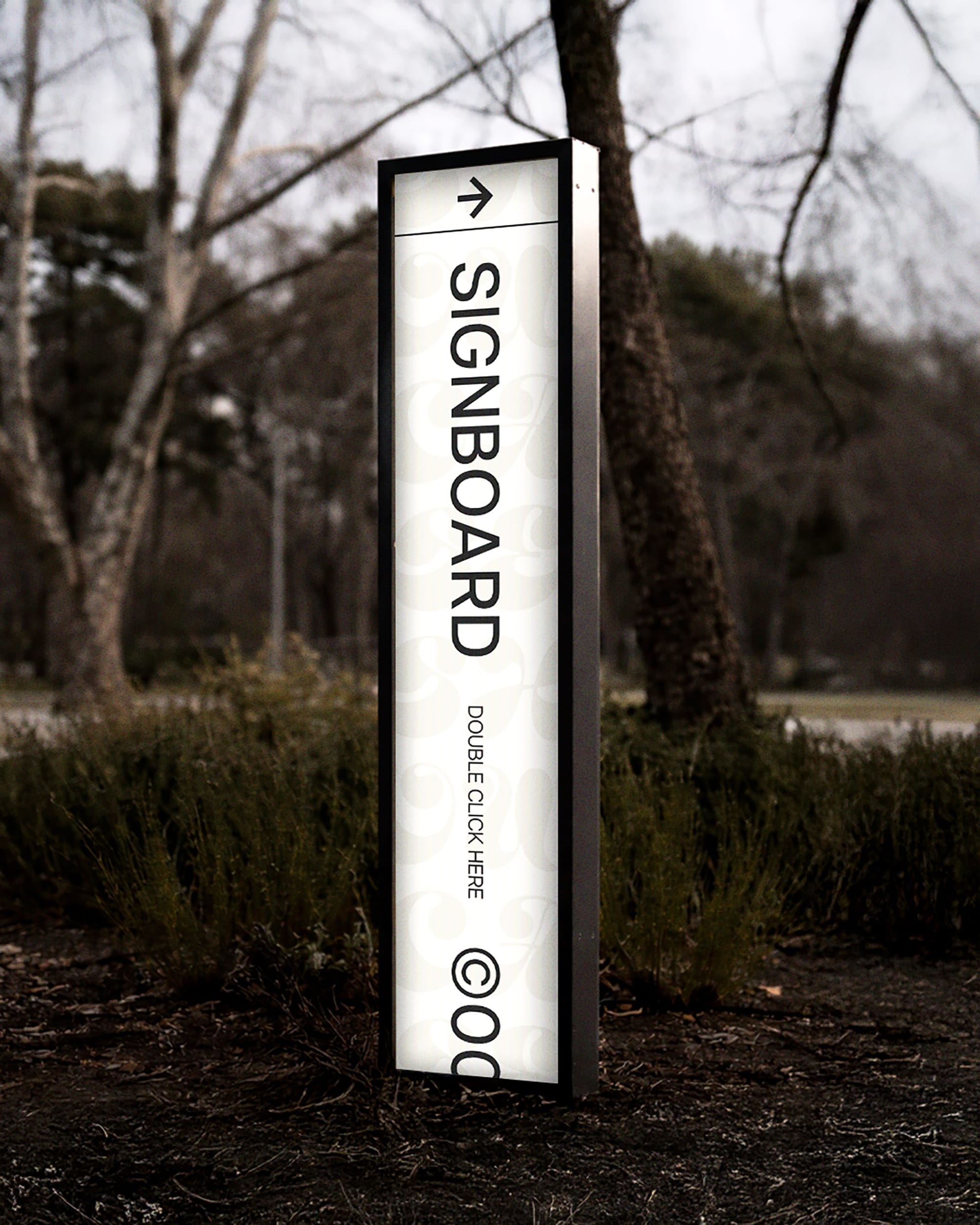 Vertical Signboard Portrait Mockup
